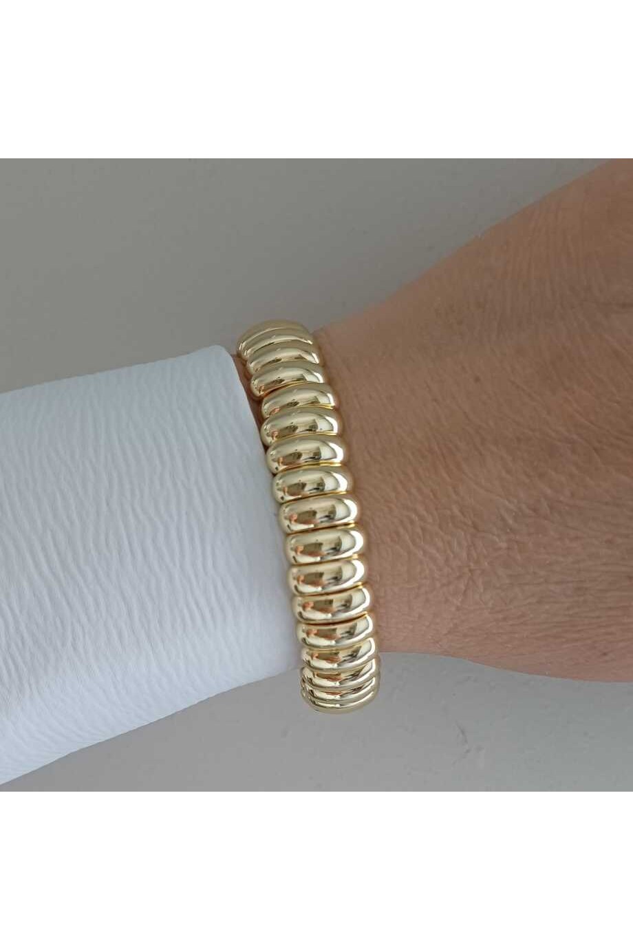 Kadın Bileklik Lastikli Gold Taşsız