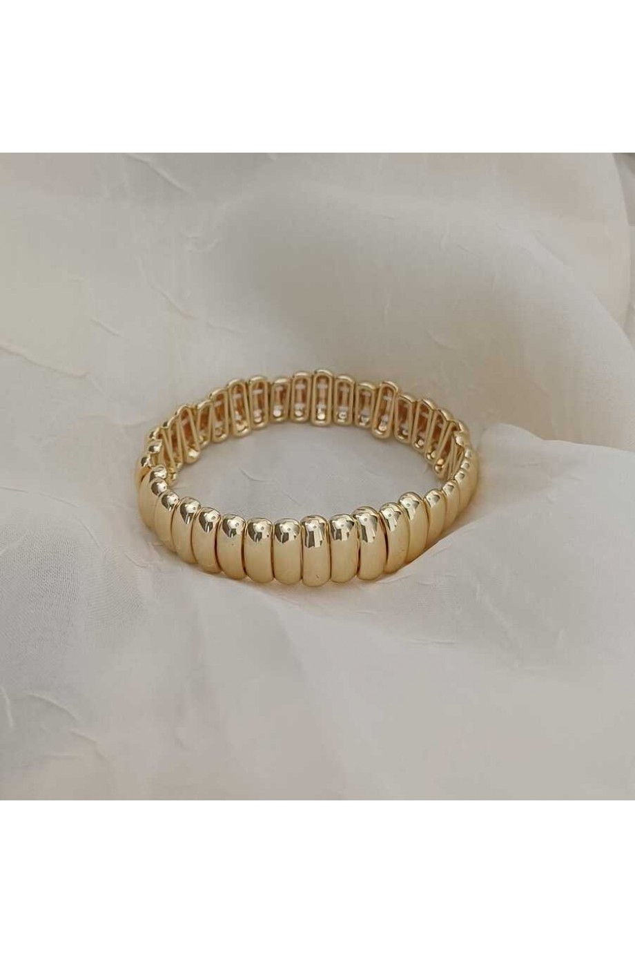 Kadın Bileklik Lastikli Gold Taşsız