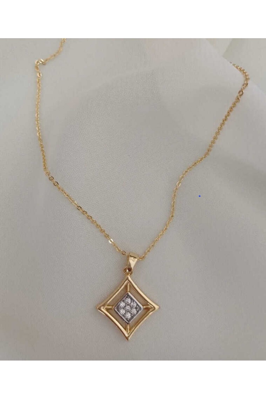 Gold Zirkon Taşlı Kadın Kolye