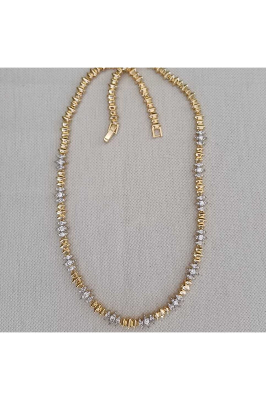 Zirkon Taşlı Özel Tasarın Kadın Gold Kolye