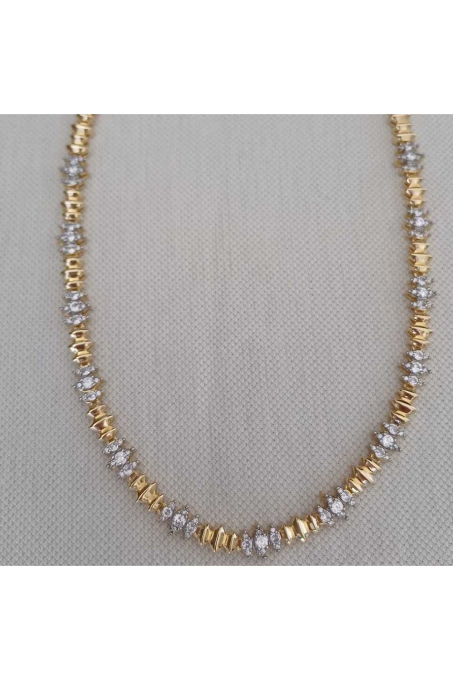 Zirkon Taşlı Özel Tasarın Kadın Gold Kolye