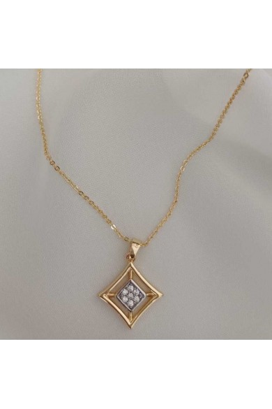 Gold Zirkon Taşlı Kadın Kolye