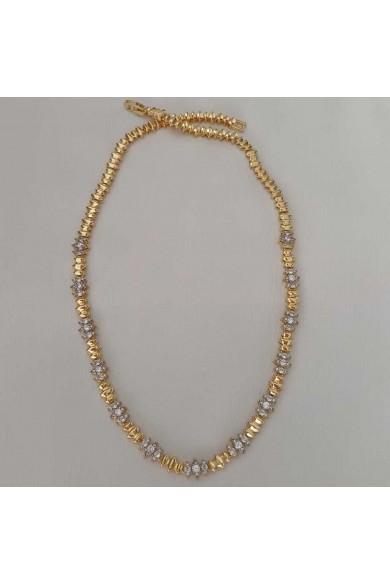 Zirkon Taşlı Özel Tasarın Kadın Gold Kolye