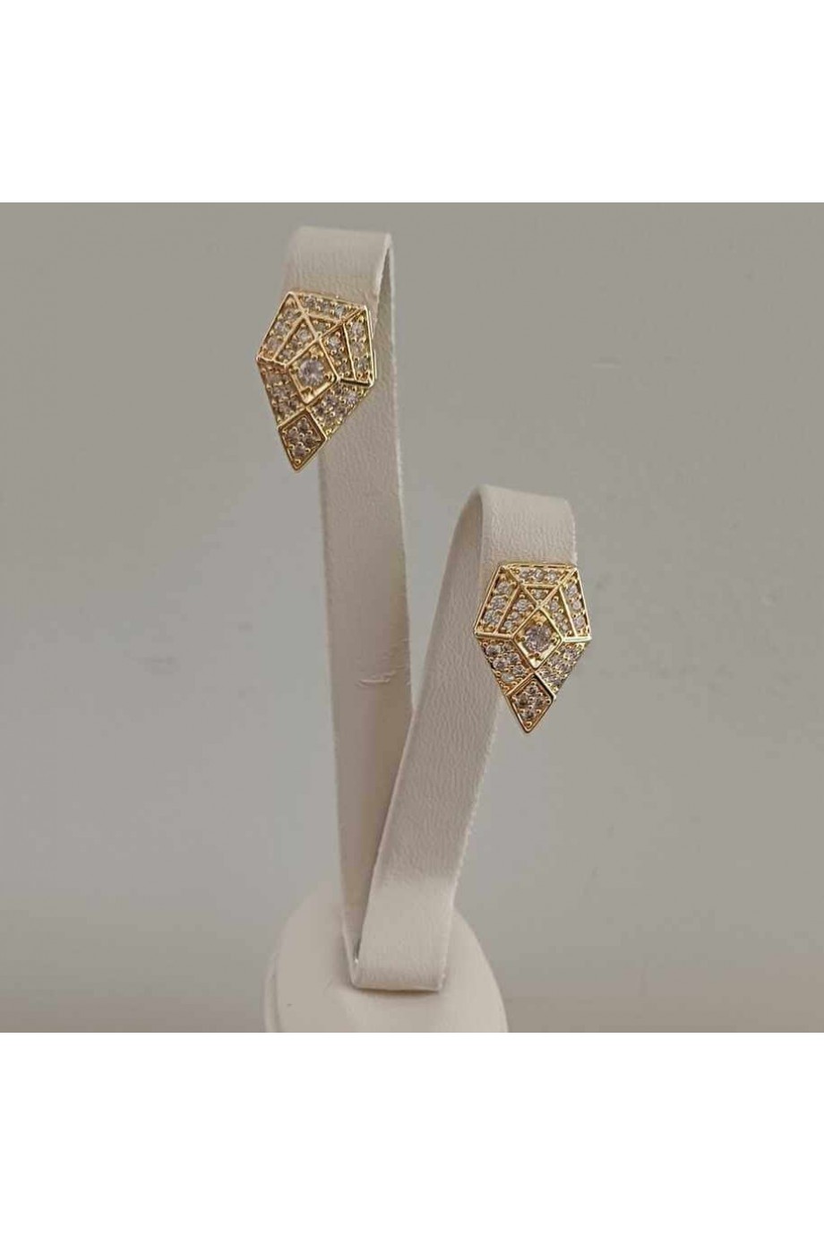 Gold Kadın Küpe Zirkon Taşlı