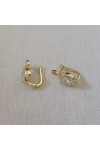Zirkon Taşlı Gold Kaplama Kadın Küpe