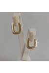 Kadın Küpe Gold Zirkon Taşlı