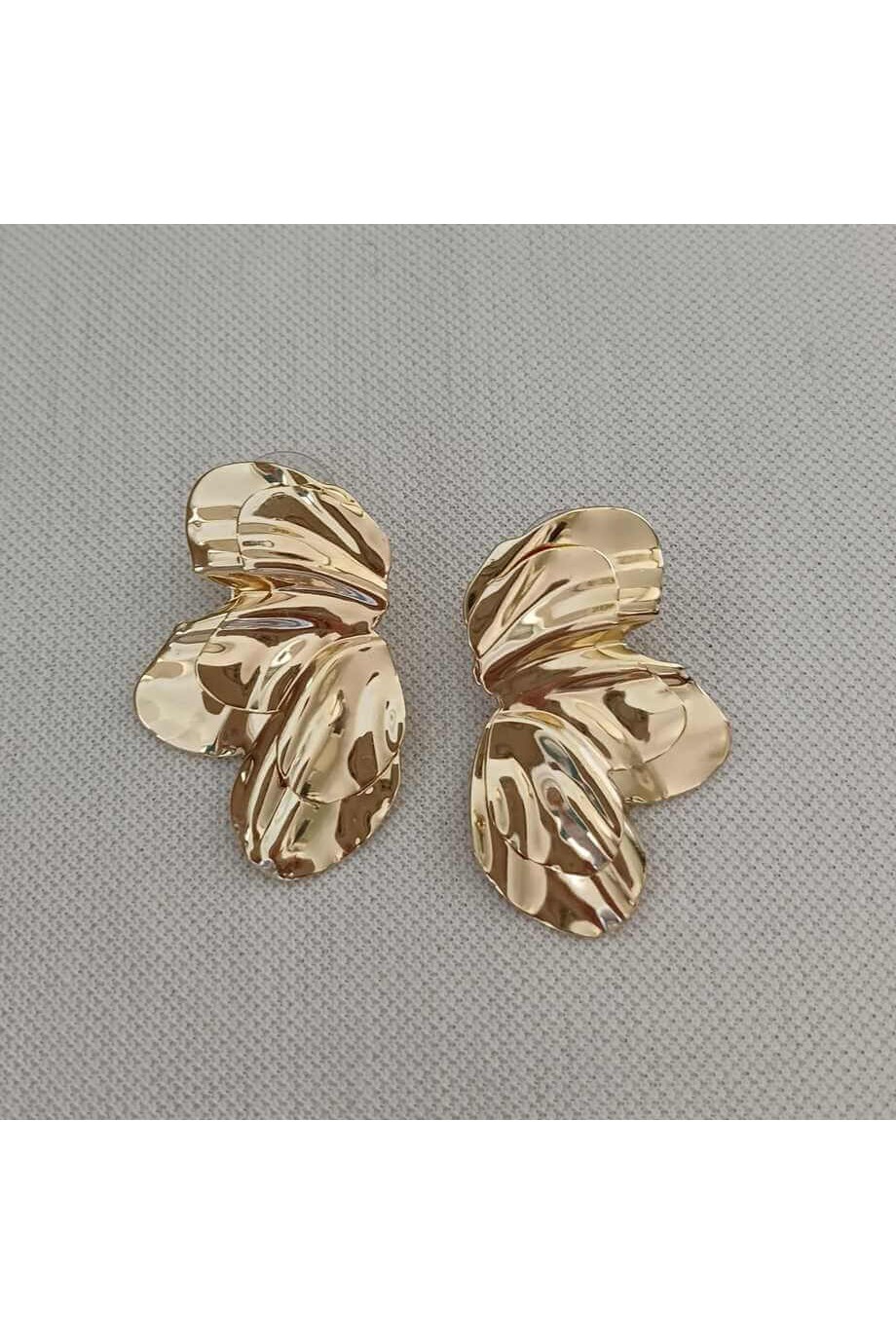 Yaprak Model Gold Kadın Küpe