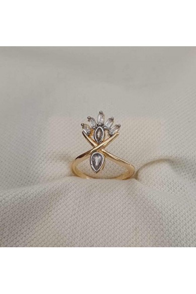 Zirkon Taşlı Bagetli Tasarım Kadın Yüzük