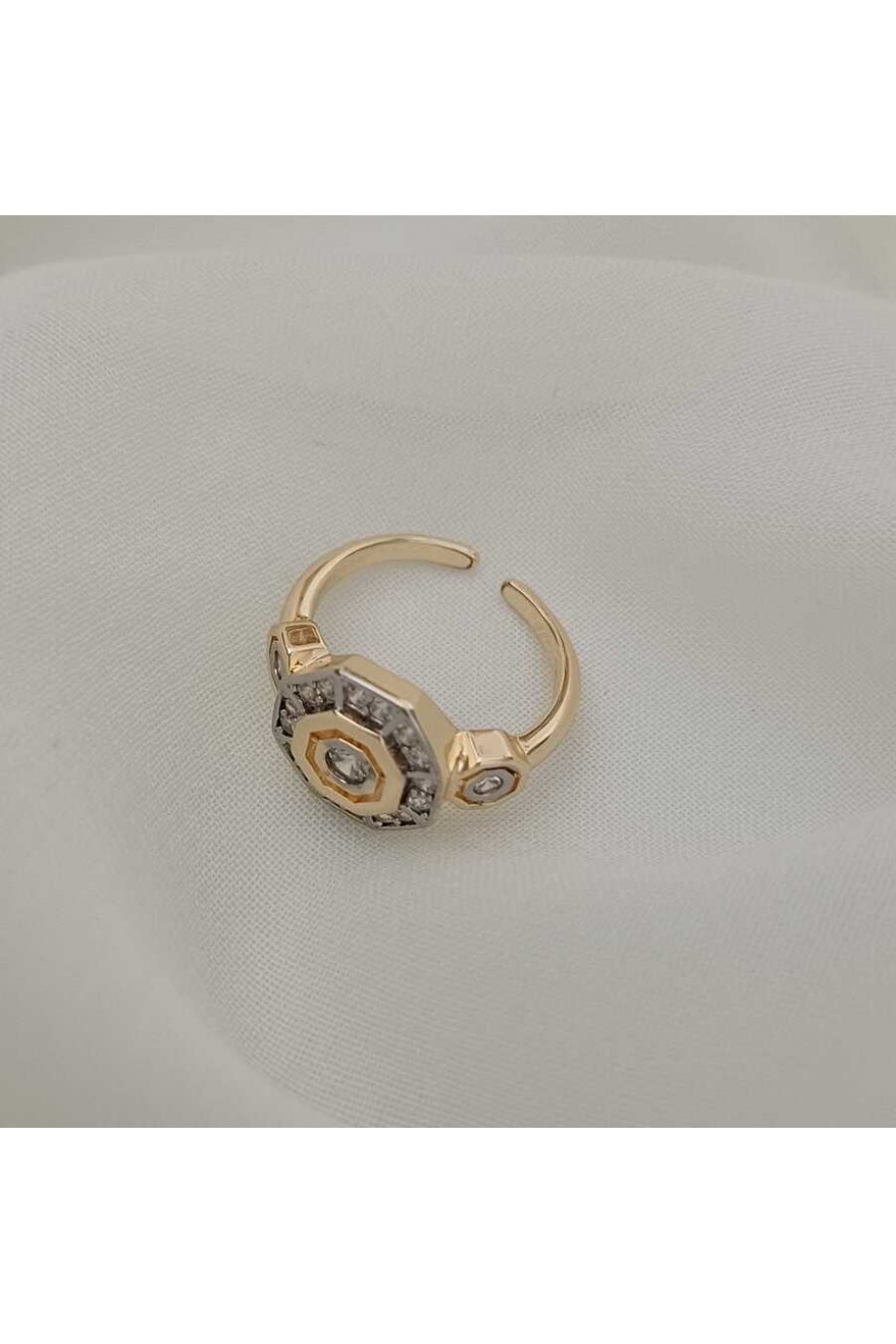 Zirkon Taşlı Gold Kadın Yüzük