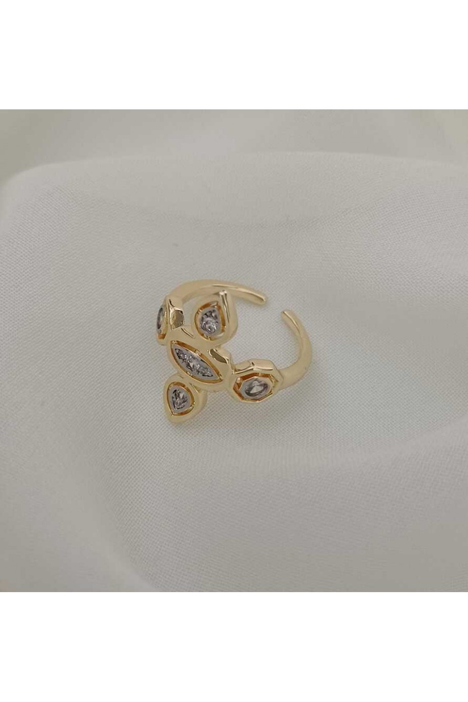 Zirkon Taşlı Gold Kadın Yüzük