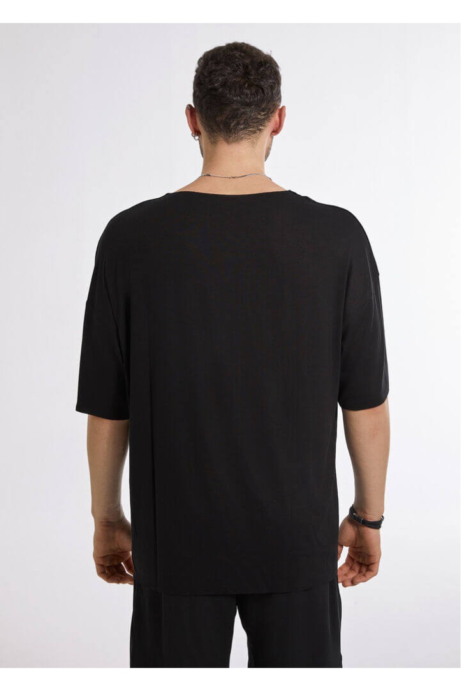 Kadın Erkek Siyah Oversize T-Shirt