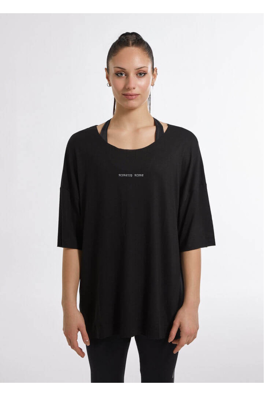 Kadın Erkek Siyah Oversize T-Shirt