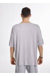 Kadın Erkek Gri Oversize T-Shirt