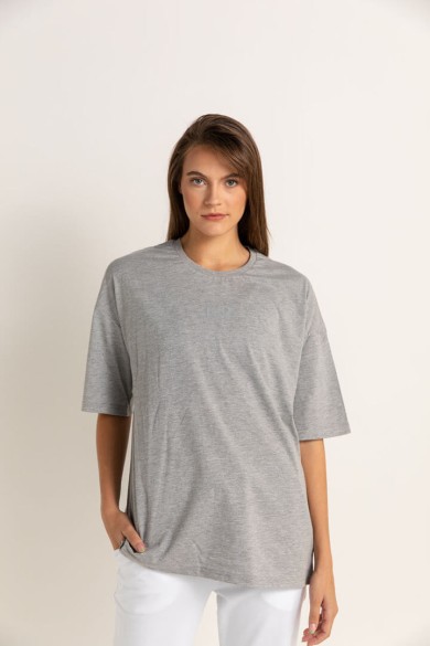 Unisex Oversize T-Shirt Gri