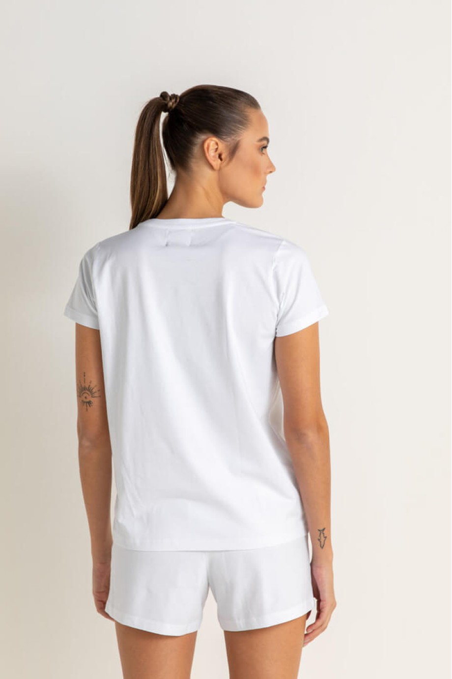 Beyaz Basic Kadın T-Shirt